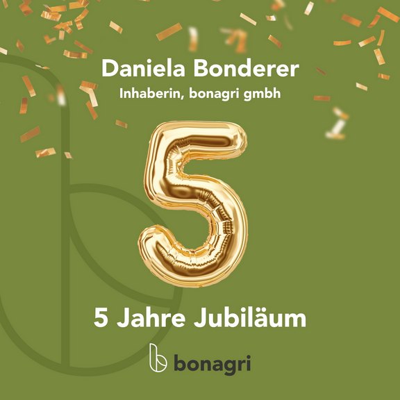 5-Jahre Jubiläum bonagri gmbh 